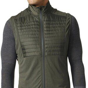 Adidas Men's Olive Green Ultra Energy Slim Fit Sleeveless Vest Jacket Size L